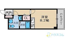 プラスコート西豊川 ワンルームの間取図画像