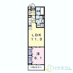 ジーアンビエンス 1LDKの間取図画像