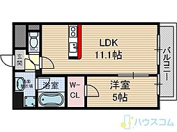 デルスールラローザ 1LDKの間取図画像