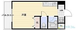 No.3ハイツスリーアロー 1Kの間取図画像