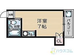 JPアパートメント摂津2 ワンルームの間取図画像