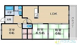メゾン安夢留 3LDKの間取図画像