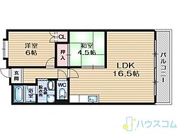 グレイス茨木 2LDKの間取図画像