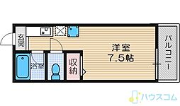 ワイズ弐番館 1Kの間取図画像