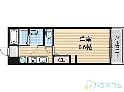 リブリ・昭和園 1Kの間取図画像