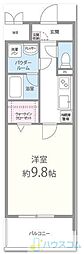 カンナビーノ 1Kの間取図画像