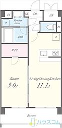 デルスールラローザ 1LDKの間取図画像