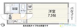 モアクレスト 1Kの間取図画像