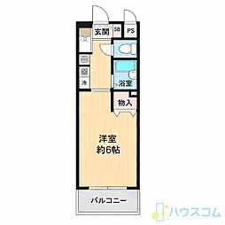 フォーレスト・ヒル1 ワンルームの間取図画像