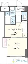 プラネット46 1DKの間取図画像