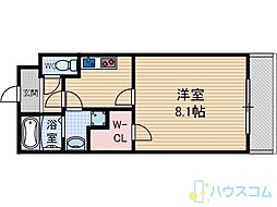 ヒルポート 1Kの間取図画像