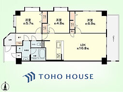 ベルハイム上石神井南 3LDKの間取り