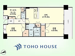 中野方南町グランドハイツ 2SLDKの間取り