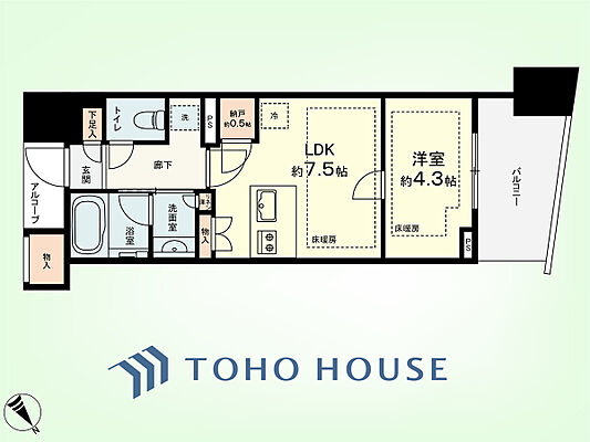 間取り プラウド渋谷東 7階/-