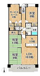 シャトレ愛松大垣 3SLDKの間取図画像