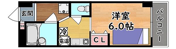 画像2:パンブロス6（ネット無料、家具、家電付のレディースマンション）（ネット無料物件）