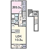 メゾン　フルール 203 ｜ 静岡県焼津市三ケ名（賃貸アパート1LDK・2階・44.28㎡） その2