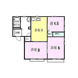 ヴァンヴェール2 3DKの間取図画像