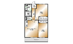DOULANICHU 2LDKの間取図画像