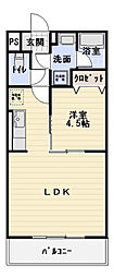 サンパティーク2 1LDKの間取図画像