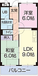 リンピアグレース 2LDKの間取図画像