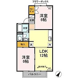 エクセル駿河台 2LDKの間取図画像