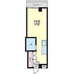 タイタンビル ワンルームの間取図画像