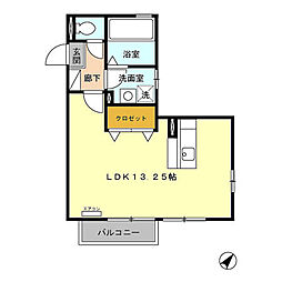 モナリエ小石川 ワンルームの間取図画像