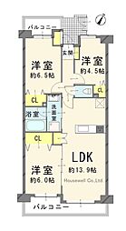 フルリノベーション完成予定物件×コスモフェスタ蕨 307 3LDKの間取り