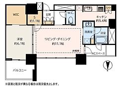 グランドミッドタワーズ大宮フォレストタワー 1SLDKの間取図画像