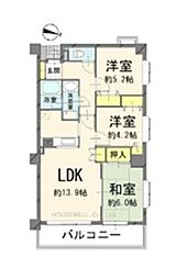 コスモ大宮グランビザージュ 3LDKの間取図画像