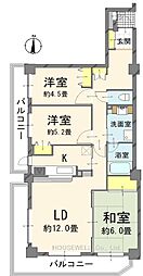 コスモ鳩ケ谷セカンドヴィラージュ 3LDKの間取図画像