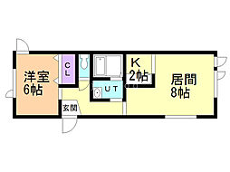 ヴィーナス・ビレッジ5 1LDKの間取図画像