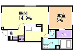 間取図画像 1LDK