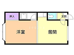 コンフォートハイム 1DKの間取図画像