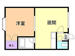 グリーン・ハイツ 1LDKの間取図画像