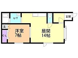 パラドール5 1LDKの間取図画像