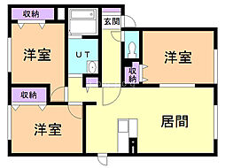 セジュール3 3LDKの間取図画像