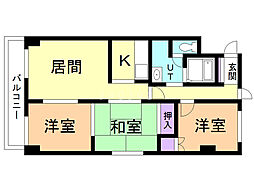 グランドール緑町 3LDKの間取図画像