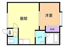 キャッスルカルム 1LDKの間取図画像