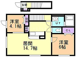間取図画像 2LDK
