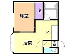 ハイツ・フィリオ1965 1DKの間取図画像