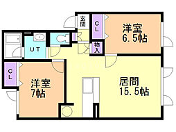 ChouChou 2LDKの間取図画像