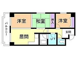 サンシティ苫小牧 3LDKの間取図画像