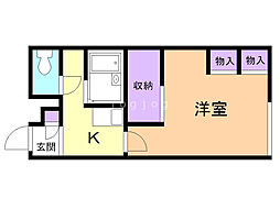レオパレスSoleado 1Kの間取図画像