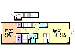 ベリエ 1LDKの間取図画像