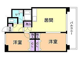 フォレストコート博物館前 2LDKの間取図画像
