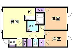 スマイル21 2LDKの間取図画像
