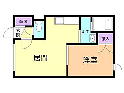 ロイヤルハイム新中野C 1LDKの間取図画像