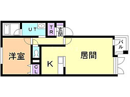 ラ・ビ・アン・ローズ3 1LDKの間取図画像